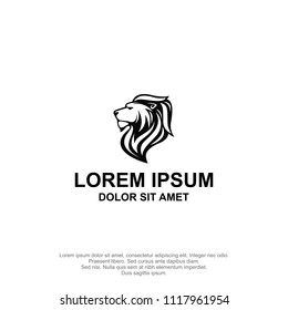 lion head logo template