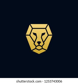 Lion head logo template