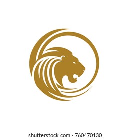 lion head logo template