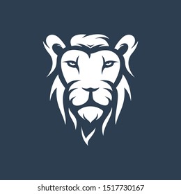 Lion head logo template design icon vector