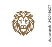 lion head logo template vector icon
