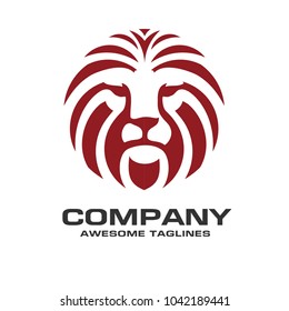 lion head logo template vector icon