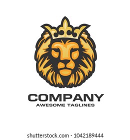 lion head logo template vector icon