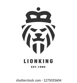 lion head logo template. Vector.