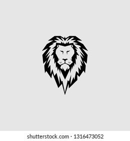 Lion head logo template vector