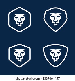 Lion Head Logo Template Vector Icon