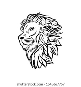 lion head logo template vector icon