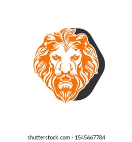 lion head logo template vector icon
