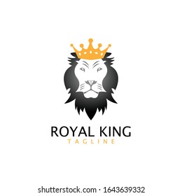 lion head logo template vector icon