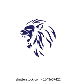 lion head logo template vector icon