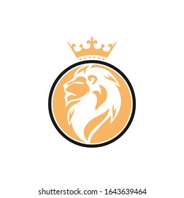 lion head logo template vector icon