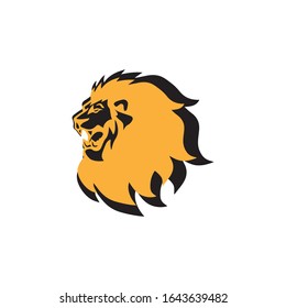 lion head logo template vector icon