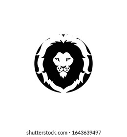lion head logo template vector icon