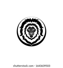 lion head logo template vector icon