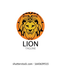 icono del vector de la cabeza del león