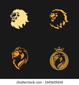 icono del vector de la cabeza del león
