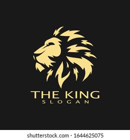 lion head logo template vector icon