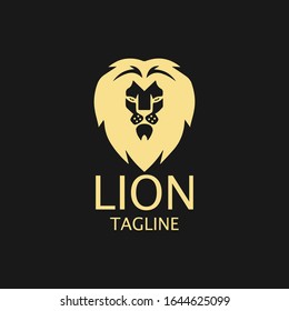 lion head logo template vector icon