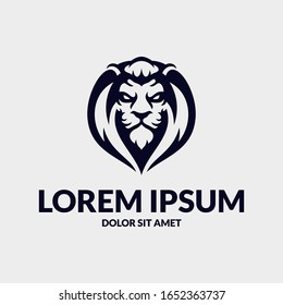 Lion Head Logo Template Vector