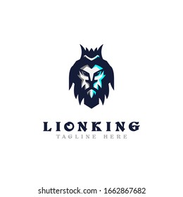 Lion head logo template. Vector illustration