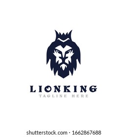 Lion head logo template. Vector illustration