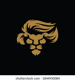lion head logo template vector icon