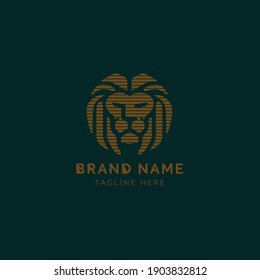 lion head logo template vector icon
