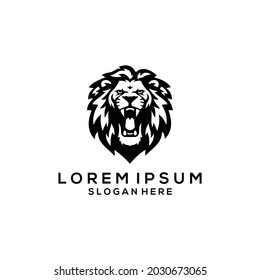 Lion head logo template vector icon