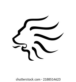 lion head logo template vector icon