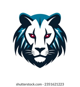 Lion head logo template vector icon illustration