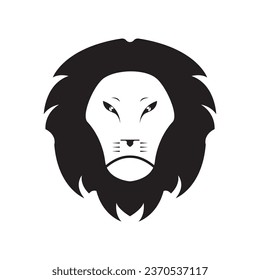 Lion head logo template vector icon illustration