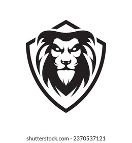Lion head logo template vector icon illustration