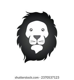 Lion head logo template vector icon illustration