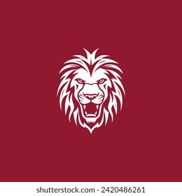 lion head logo template vector icon
