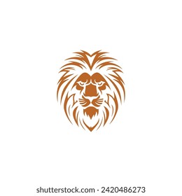 lion head logo template vector icon
