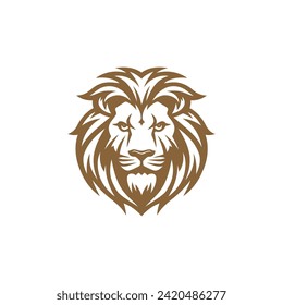 icono vectorial de la plantilla del logotipo de la cabeza del león
