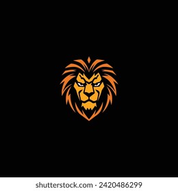 lion head logo template vector icon
