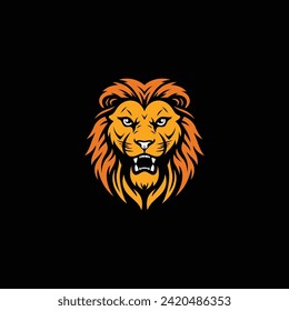 lion head logo template vector icon
