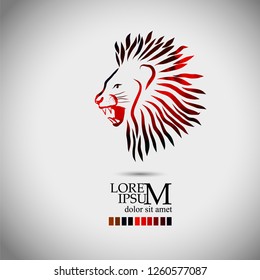 Lion head logo. Vector
