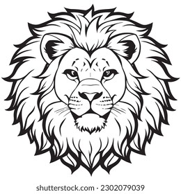 Lion head logo vector. Animal mascot Vector illustration. stock illustration