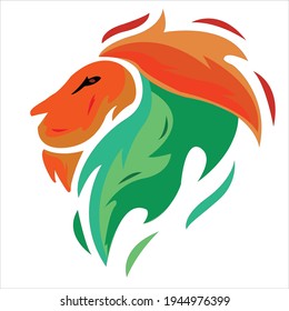 lion head logo vector for company. lion logo design template illustration
