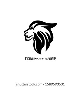 Lion head logo vector, creative graphic illustration design