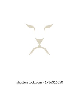 Lion head logo vector, creative graphic illustration design