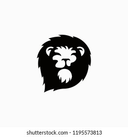 Lion Head Logo Vector Design Template
