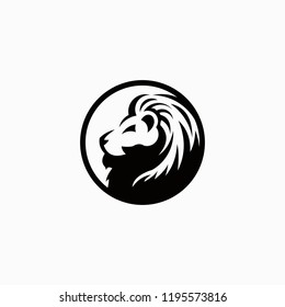 Lion Head Logo Vector Design Template

