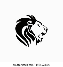 Lion Head Logo Vector Design Template
