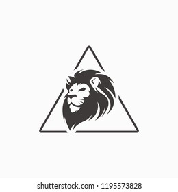 Lion Head Logo Vector Design Template

