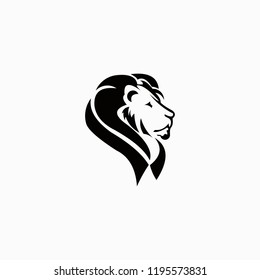 Lion Head Logo Vector Design Template
