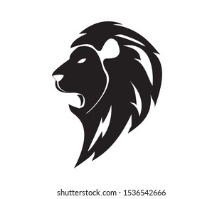 lion head logo vector design