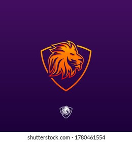 lion head logo vector design